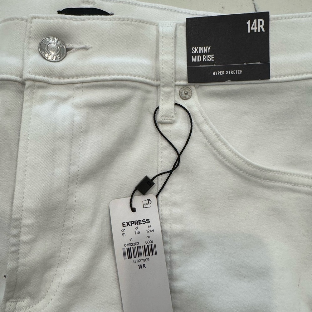 Express Bright White Skinny Jeans